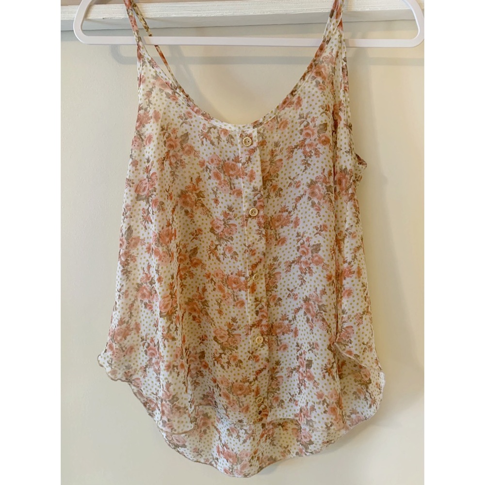 January 7 floral flowy tank top